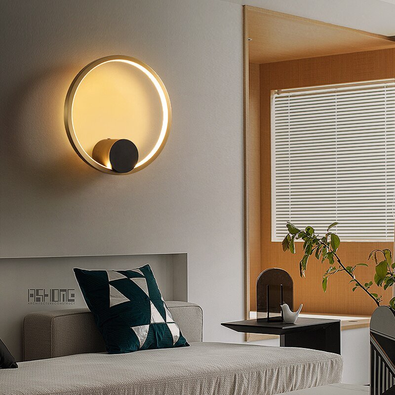 Nordic Style Brass Ring LED Wall Light - Casatrail.com