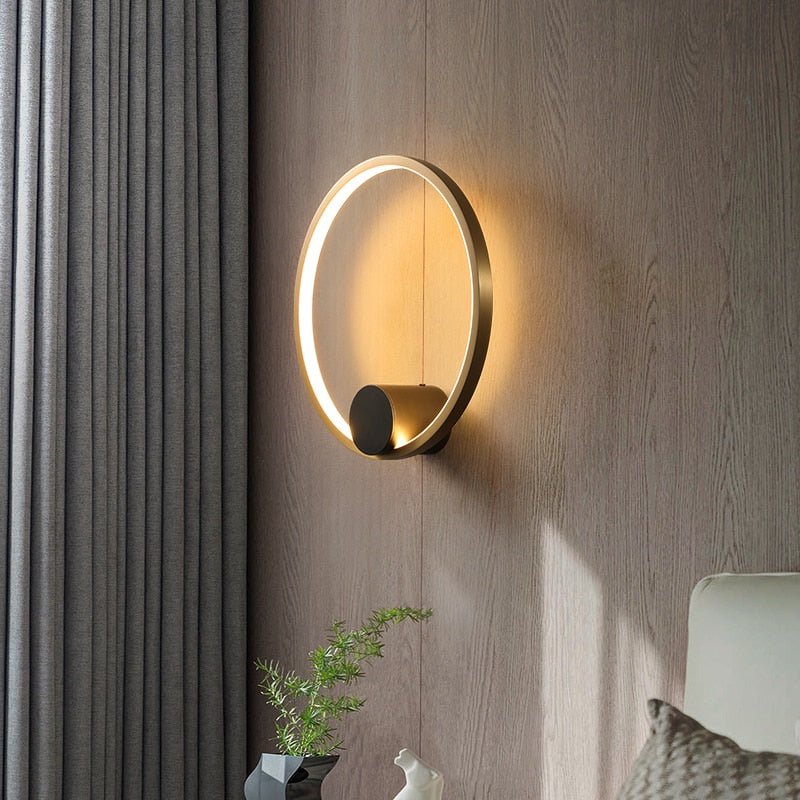 Nordic Style Brass Ring LED Wall Light - Casatrail.com