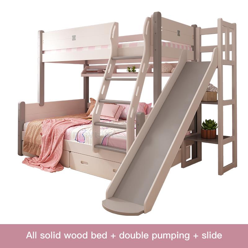 Nordic - Style Children's Bunk Bed with Slide - Casatrail.com