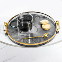 Thumbnail for Nordic Style Round Serving Tray with Handles - Casatrail.com