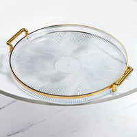 Thumbnail for Nordic Style Round Serving Tray with Handles - Casatrail.com