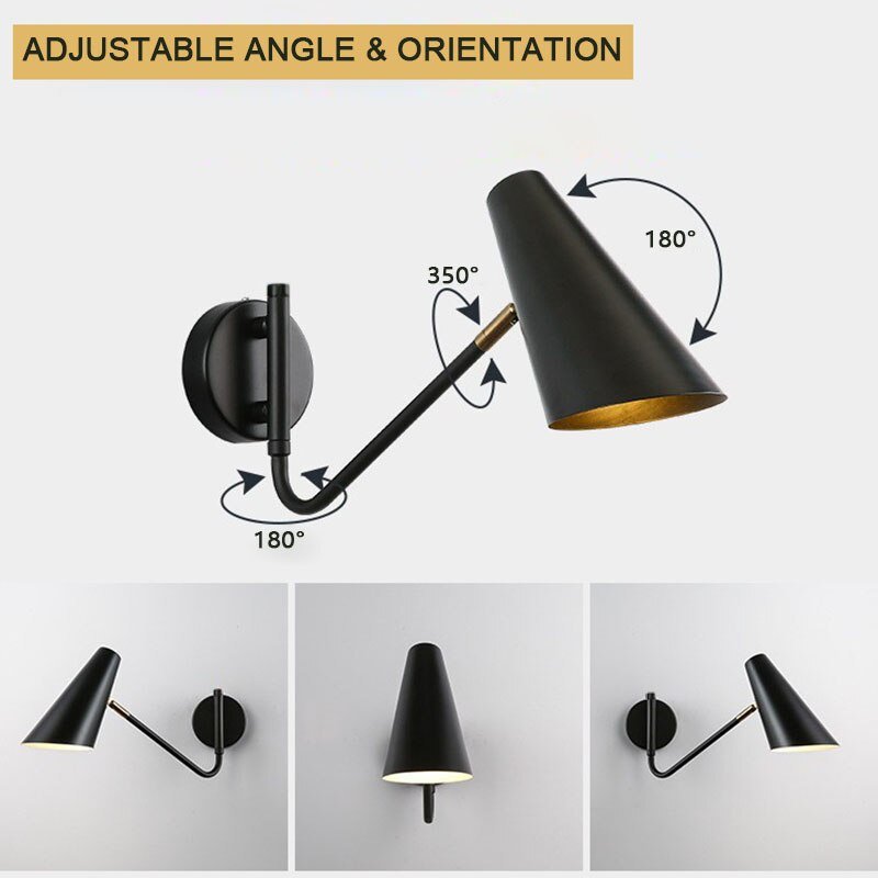 Nordic Swing Arm Wall Lamp for Bedroom - Casatrail.com