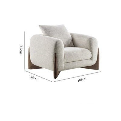 Nordic Three Seater Sofa with Wood Legs - Casatrail.com