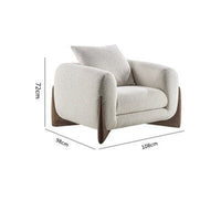 Thumbnail for Nordic Three Seater Sofa with Wood Legs - Casatrail.com