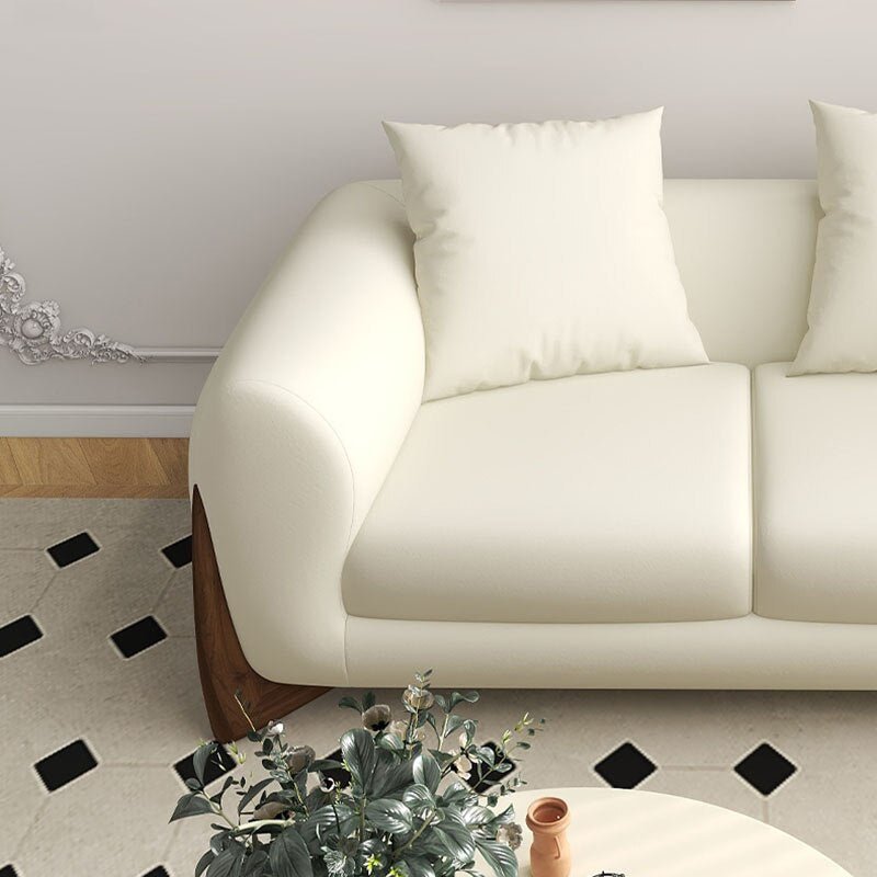 Nordic Three Seater Sofa with Wood Legs - Casatrail.com