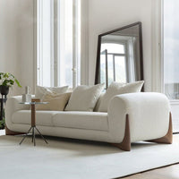 Thumbnail for Nordic Three Seater Sofa with Wood Legs - Casatrail.com