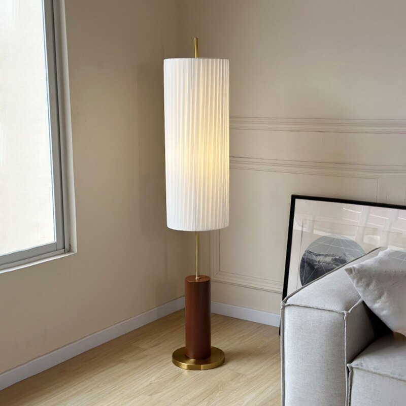 Nordic Vintage Fabric LED Floor Lamp for Cozy Corners and Bedrooms - Casatrail.com