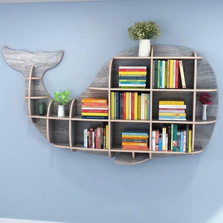 Nordic Whale Bookshelf - Casatrail.com