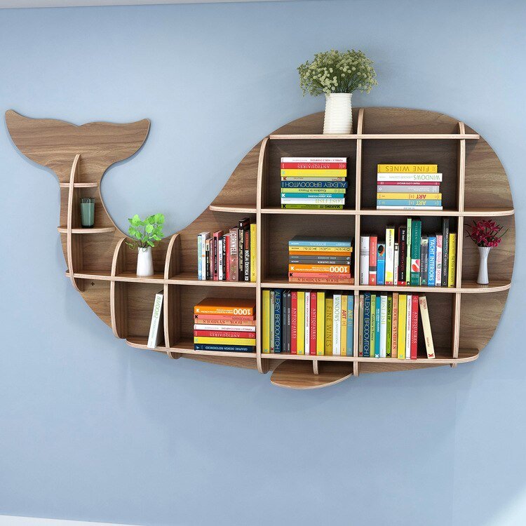 Nordic Whale Bookshelf - Casatrail.com