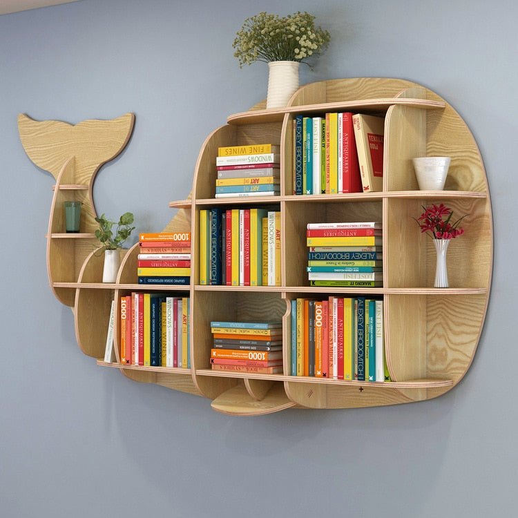 Nordic Whale Bookshelf - Casatrail.com