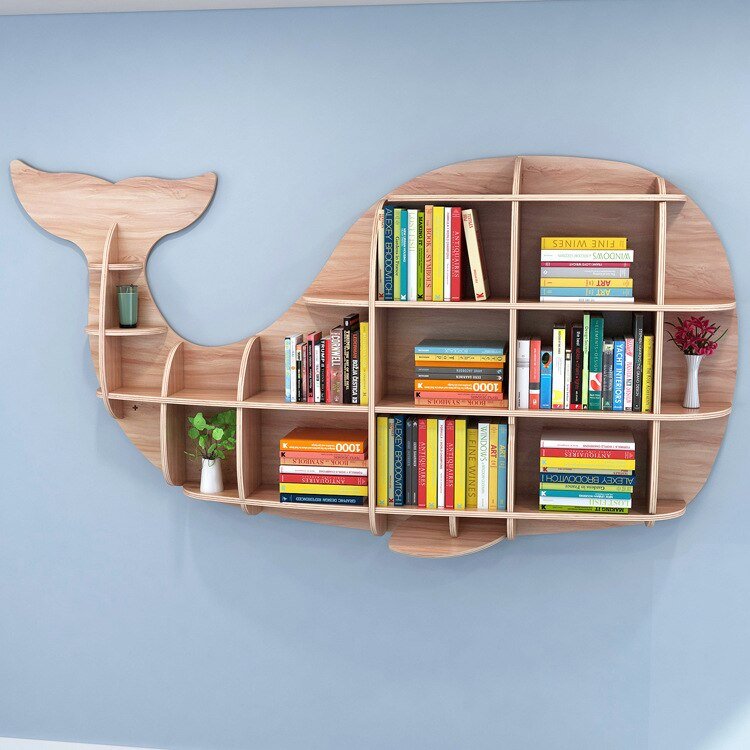 Nordic Whale Bookshelf - Casatrail.com