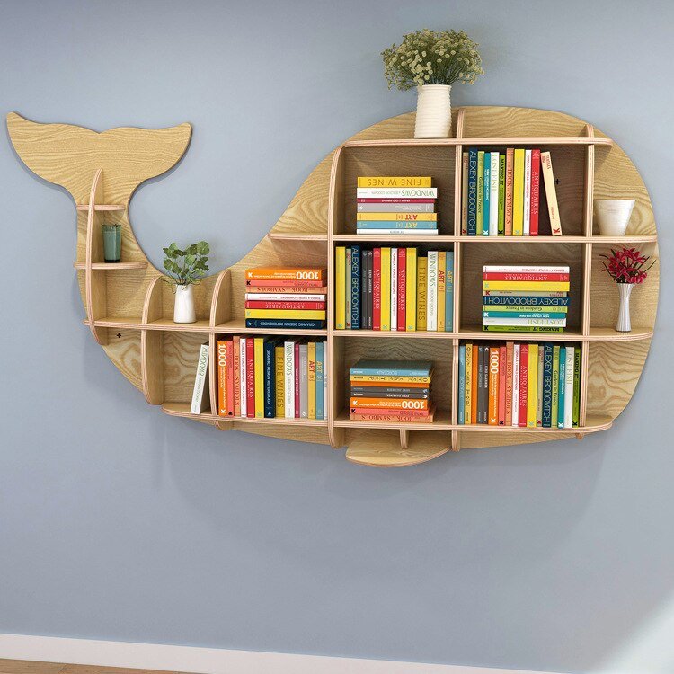 Nordic Whale Bookshelf - Casatrail.com