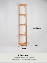 Thumbnail for Nordic Wood LED Floor Lamp with Storage Shelf and Foot Switch - Casatrail.com
