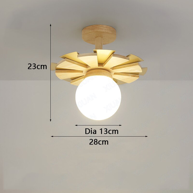 Nordic Wooden Hanging Wall Lamp with Swing Arm - Casatrail.com