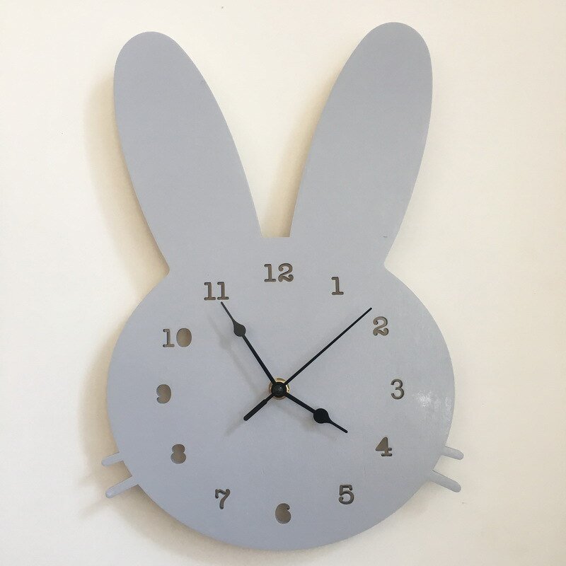 Nordic Wooden Rabbit Shaped Wall Clock - Casatrail.com