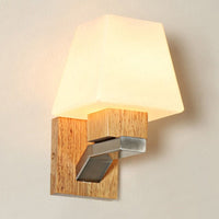 Thumbnail for Nordic Wooden Sconce Wall Lights with Glass Lamp - Casatrail.com