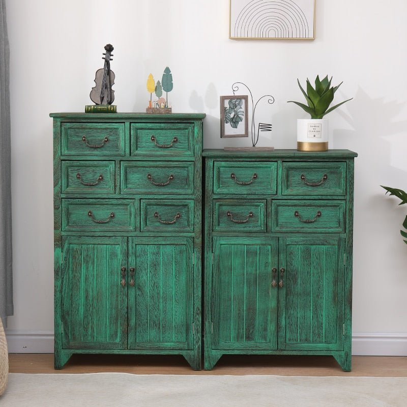 Old Solid Wood Retro Chest of Drawers - Casatrail.com