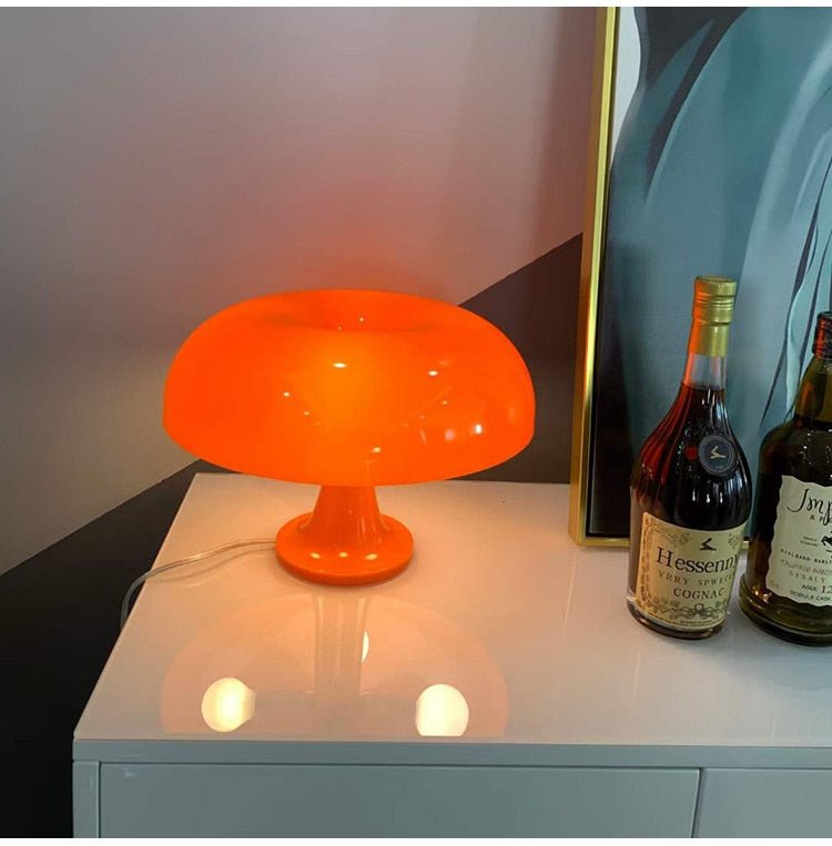 Orange and White Mushroom Table Lamp - Casatrail.com