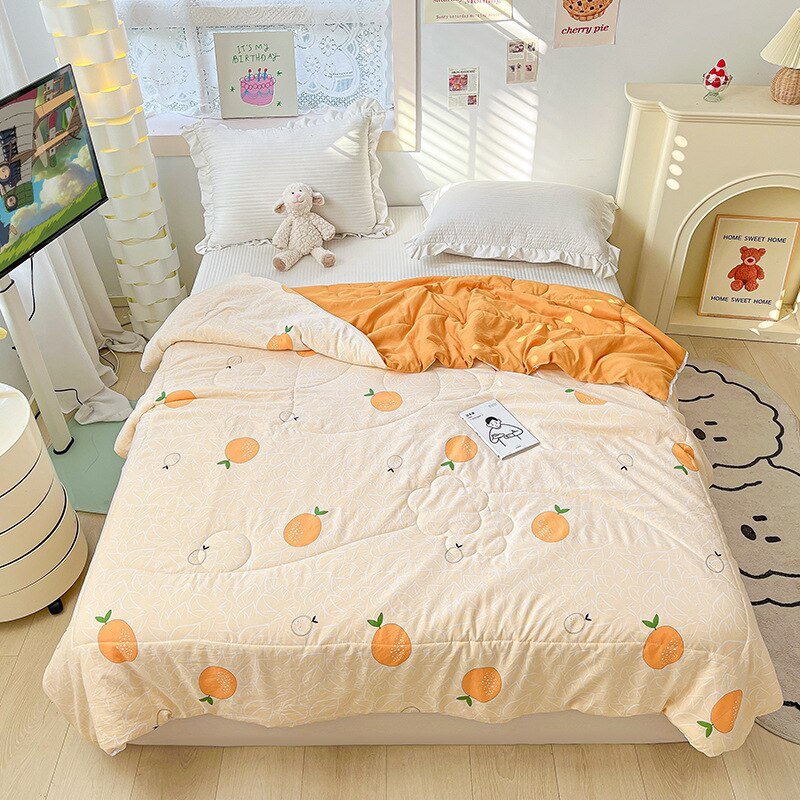 Orange Lace Summer Quilt for Kids and Adults - Casatrail.com