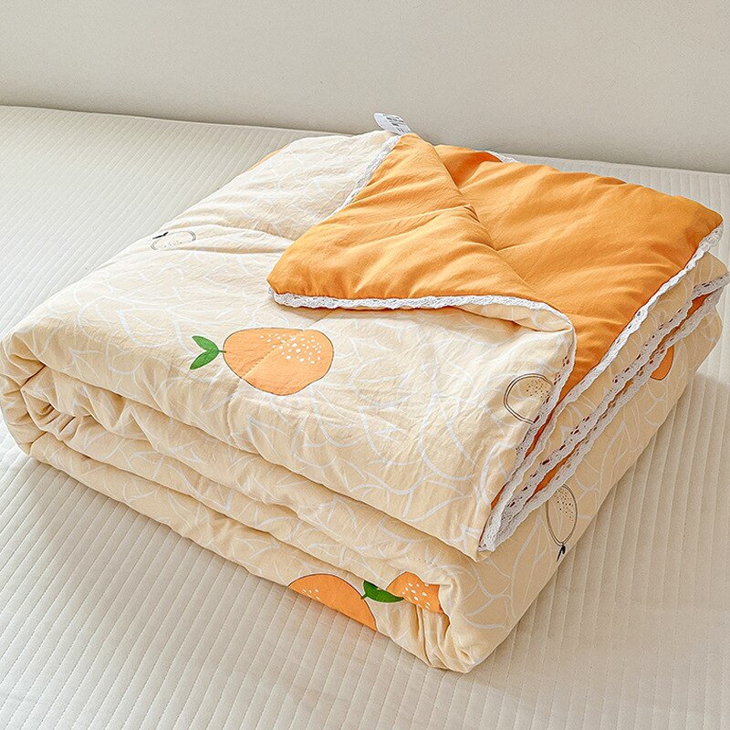 Orange Lace Summer Quilt for Kids and Adults - Casatrail.com