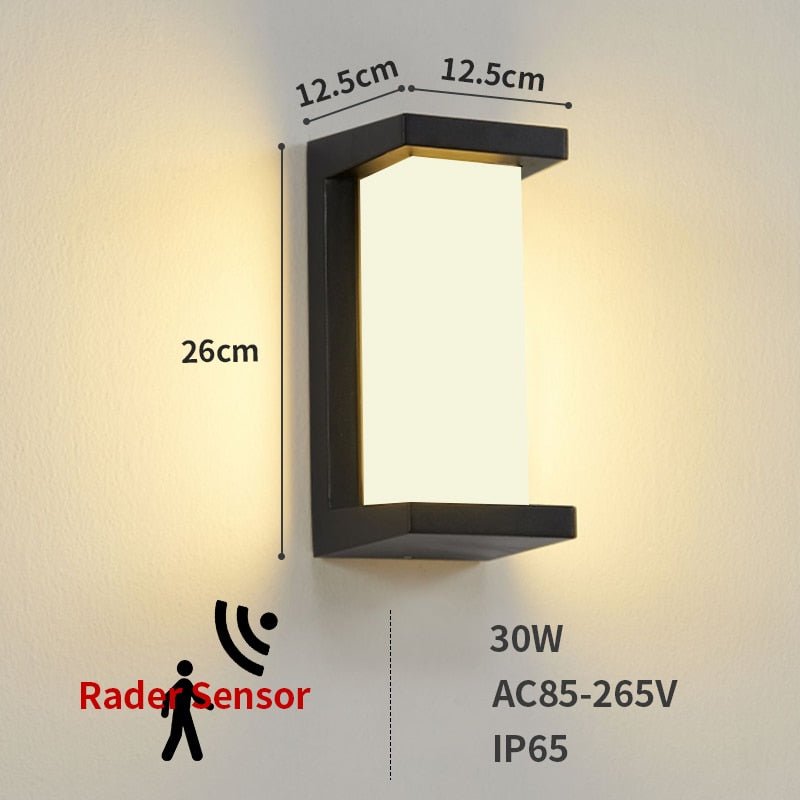 Outdoor Wall Light with Radar Sensor - Casatrail.com