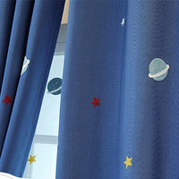 Thumbnail for Outer Space Planet Blackout Curtains with Thick Fabric - Casatrail.com