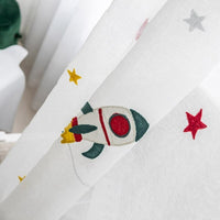 Thumbnail for Outer Space Rocket Embroidered Voile Curtain - Casatrail.com