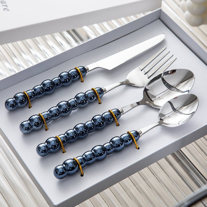 Pearl Cutlery Set Stainless Steel Wedding Dinnerware Gift - Casatrail.com