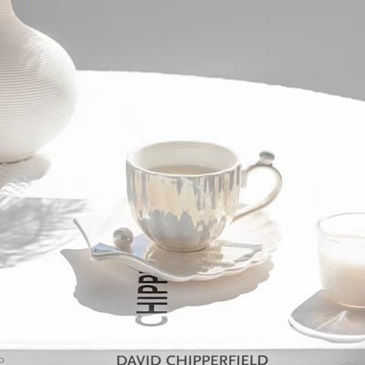 Pearl Shell Coffee Cups with Saucer - Casatrail.com