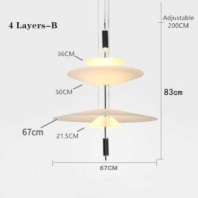 Personality LED Hanging Lamp - Flying Saucer Design - Casatrail.com