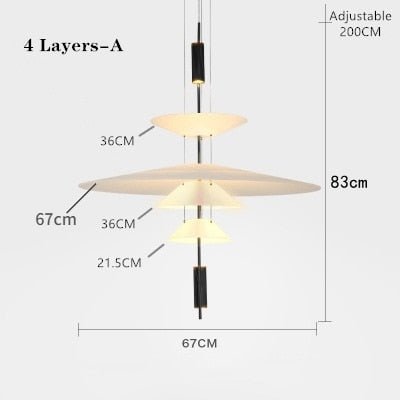 Personality LED Hanging Lamp - Flying Saucer Design - Casatrail.com