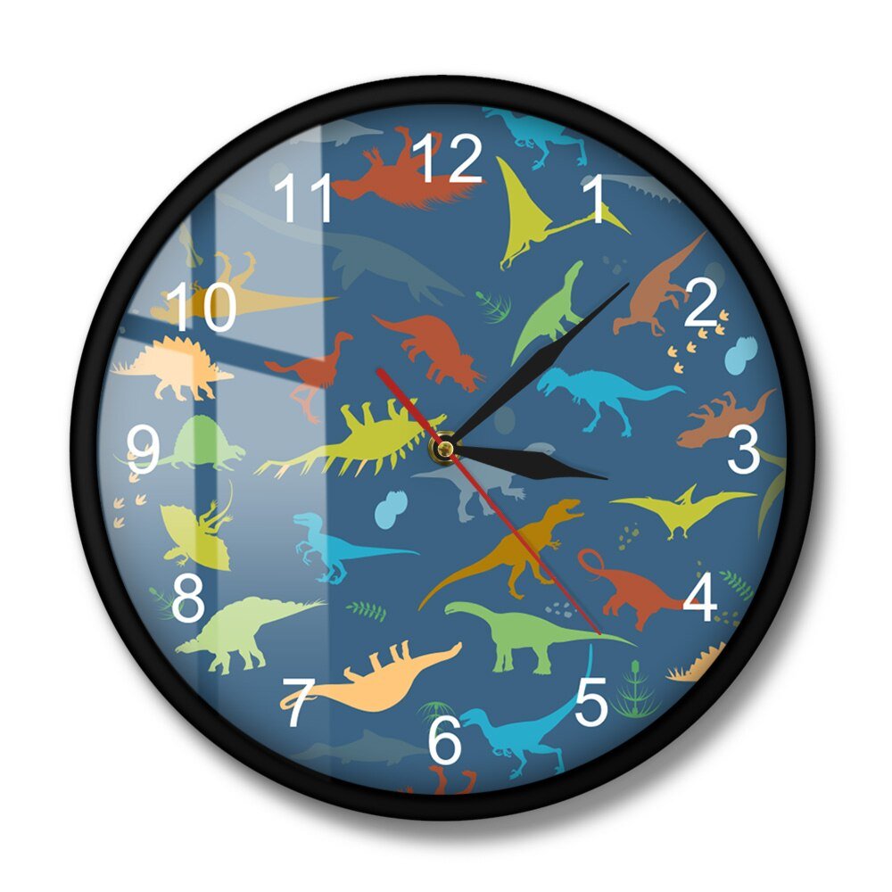 Personalized Dinosaur Wall Clock with Numbers - Casatrail.com