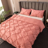 Thumbnail for Pinch Pleated Solid Color Duvet Cover Set - Casatrail.com