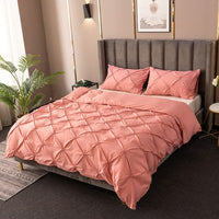 Thumbnail for Pinch Pleated Solid Color Duvet Cover Set - Casatrail.com