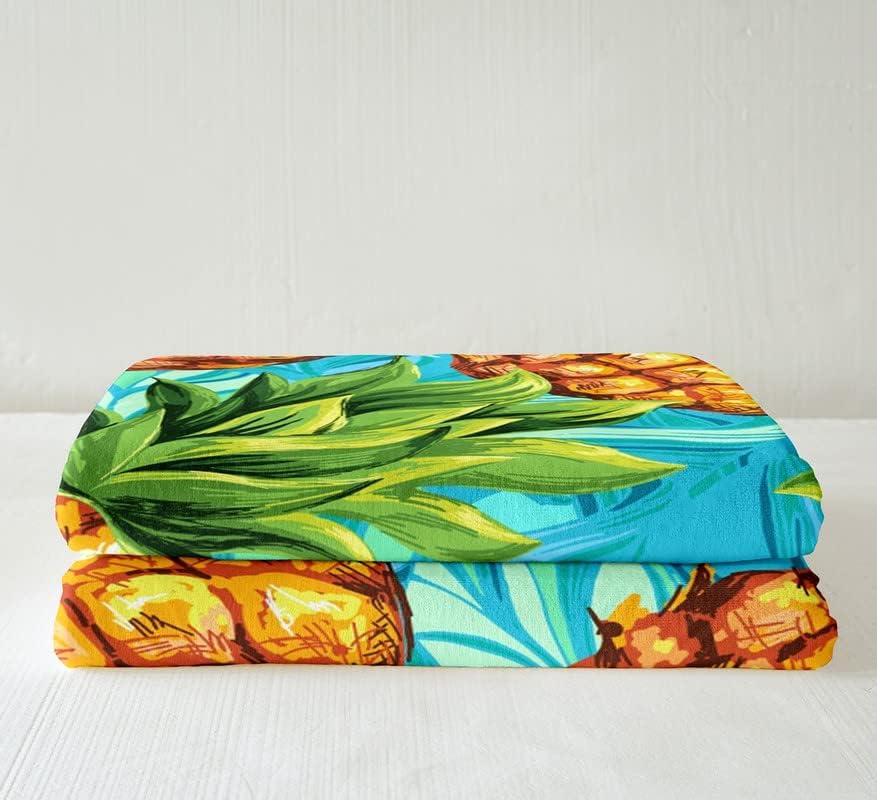 Pineapple Sherpa Blanket Boys Fleece Throw Kids Fresh Pattern - Casatrail.com