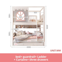 Thumbnail for Pink Children Beds with Guardrail - Casatrail.com