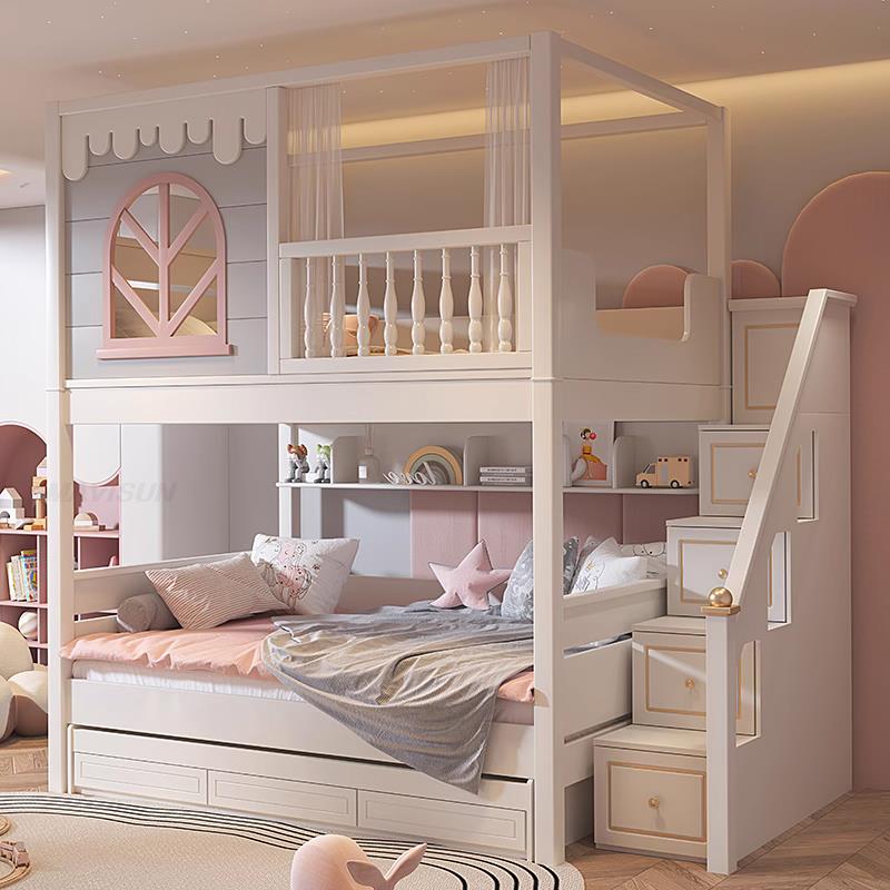 Pink Children Beds with Guardrail - Casatrail.com