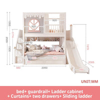 Thumbnail for Pink Children Beds with Guardrail - Casatrail.com