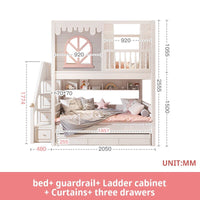 Thumbnail for Pink Children Beds with Guardrail - Casatrail.com