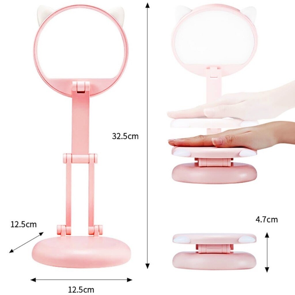 Pink Folding Table Lamp With Eye Protection Light - Casatrail.com