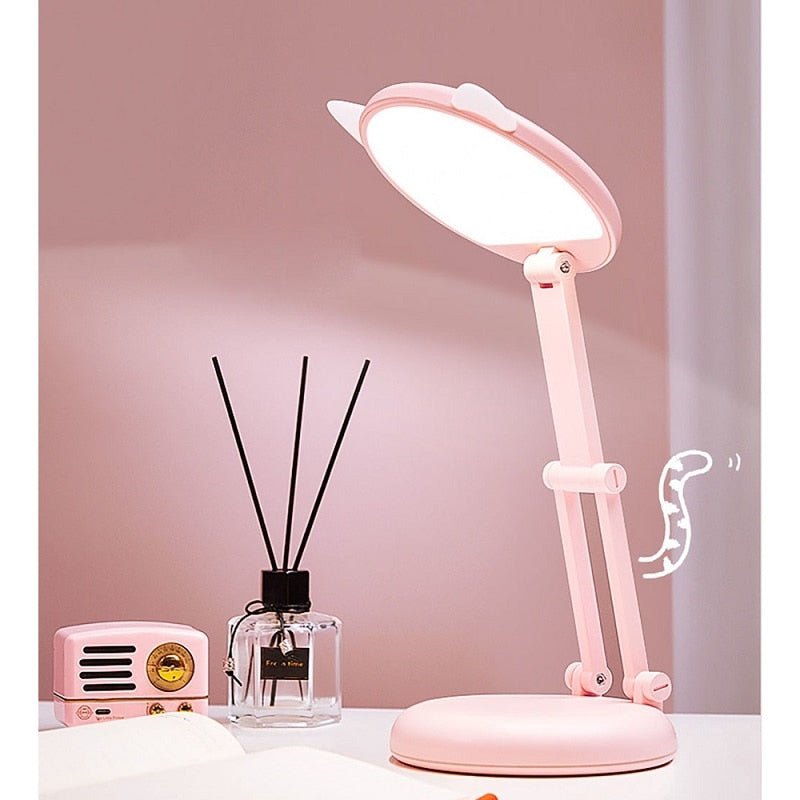 Pink Folding Table Lamp With Eye Protection Light - Casatrail.com