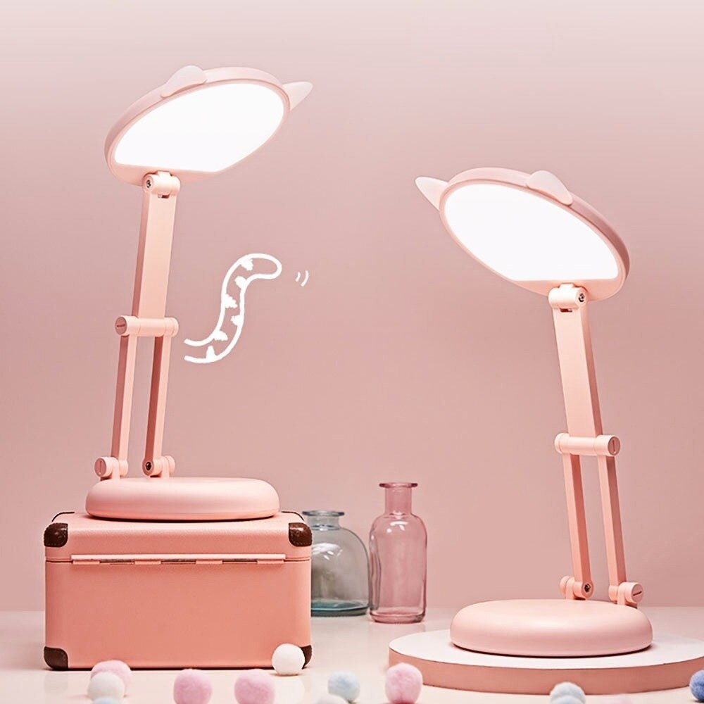 Pink Folding Table Lamp With Eye Protection Light - Casatrail.com