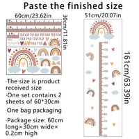 Thumbnail for Pink Rainbow Growth Chart Kids Wall Stickers - Casatrail.com