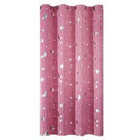 Thumbnail for Pink Star Moon Print Kids Window Curtains - Casatrail.com