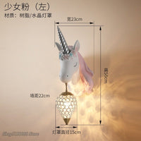 Thumbnail for Pink Unicorn LED Wall Lamp for Girls' Bedrooms - Casatrail.com