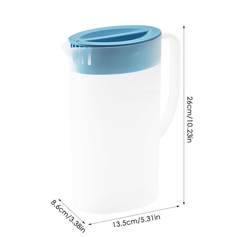 Pitcher With Lid Spout Plastic Handle Fridge Lemonade Jug Juice Ice - Casatrail.com