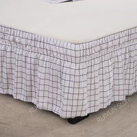 Thumbnail for Plaid Bed Skirt - Ruffled Wrap Around - Elastic Band - Casatrail.com