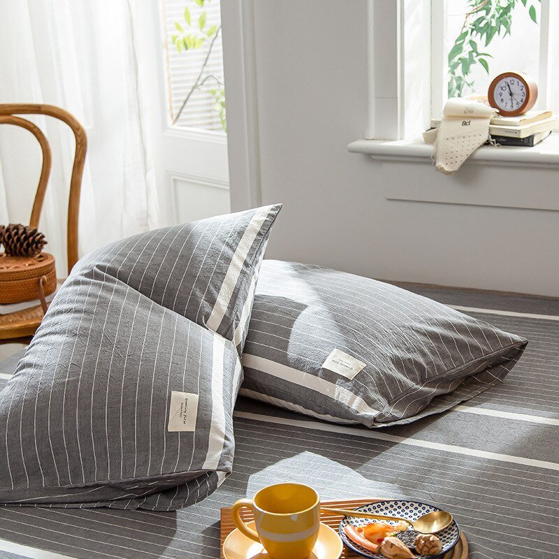 Plaid Printed Pillowcase Set - Soft Cotton - Casatrail.com