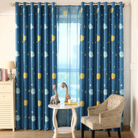 Thumbnail for Planet Print Curtains with French Window Drapes - Casatrail.com