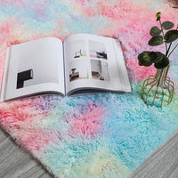 Thumbnail for Plush Rainbow Round Shag Area Rug - Casatrail.com